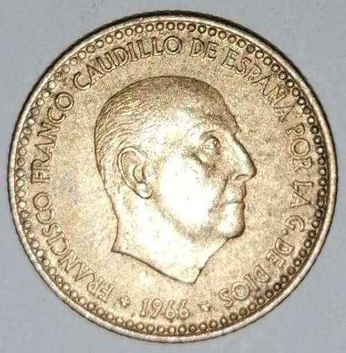 1966 (69) - 1 (UNA) PESETA - SPAIN/ESPANA