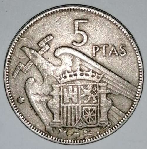 1957 - 5 PESETAS (PTAS) - SPAIN/ESPANA