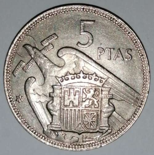 1957 - 5 PESETAS (PTAS) - SPAIN/ESPANA