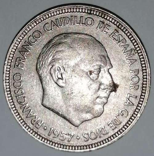 1957 - 5 PESETAS (PTAS) - SPAIN/ESPANA