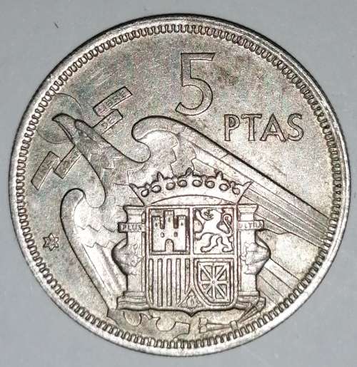 1957 - 5 PESETAS (PTAS) - SPAIN/ESPANA