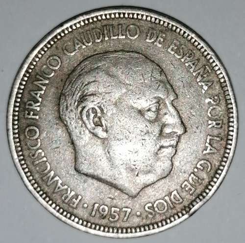 1957 (59) - 5 PESETAS (PTAS) - SPAIN/ESPANA