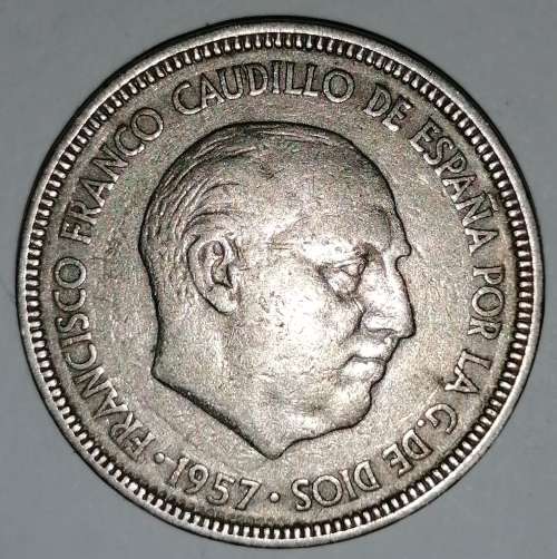 1957 - 5 PESETAS (PTAS) - SPAIN/ESPANA