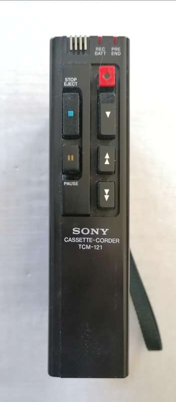 VINTAGE SONY CASSETTE - CORDER. MODEL: TCM-121 (CIRCA 1980`S) TAPE RECORDER/WALKMAN