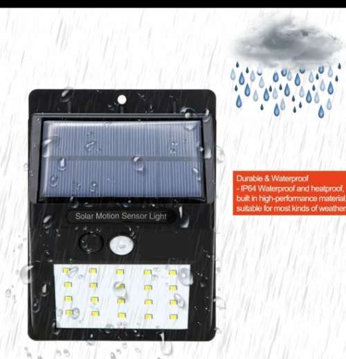 SOLAR POWERED 20 LED PIR SENSOR +CDS NIGHT SENSOR