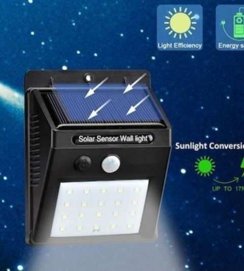 SOLAR POWERED 20 LED PIR SENSOR +CDS NIGHT SENSOR