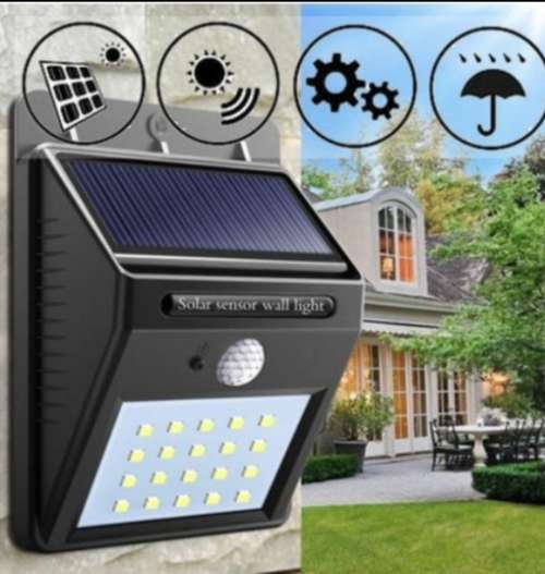 SOLAR POWERED 20 LED PIR SENSOR +CDS NIGHT SENSOR