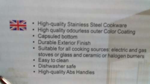 10PCS COOKWARE SET WITH SS COVER HIGH QUALITY STAINLESS STEEL