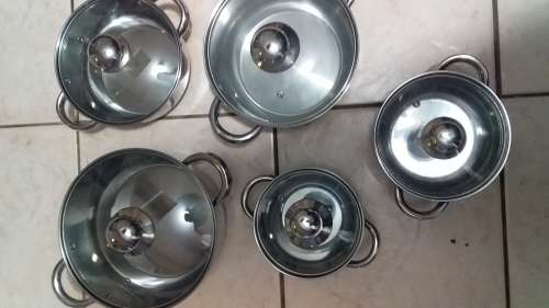 10PCS COOKWARE SET WITH SS COVER HIGH QUALITY STAINLESS STEEL
