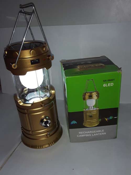 RECHARGEABLE SOLAR CAMPING LANTERN