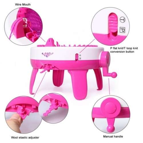 Kids Knitting Machine Mini Children Weaving Loom Knit For Hats Scarves Socks Toys