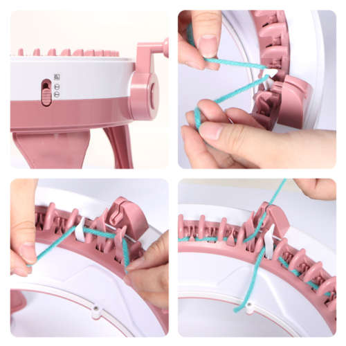 Kids Knitting Machine Mini Children Weaving Loom Knit For Hats Scarves Socks Toys