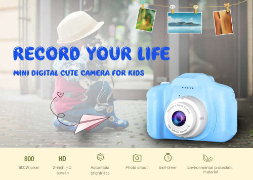 Andoer Kids Camera Rechargeable Children Creative Camera 8MP 1080P 2 inch LCD Screen Digital Video