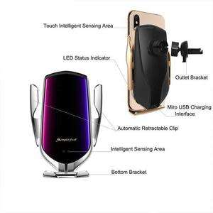 R1 10W Wireless Infrared Sensor Car Charger Phone Holder