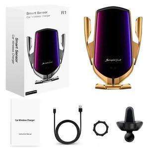 R1 10W Wireless Infrared Sensor Car Charger Phone Holder