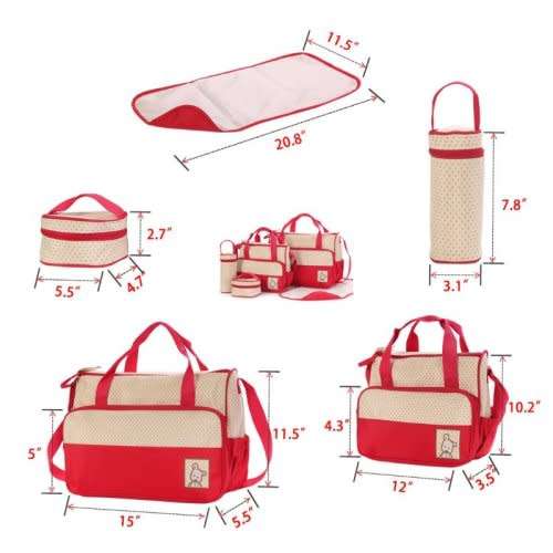 NAPPY BAGS 5pcs sets