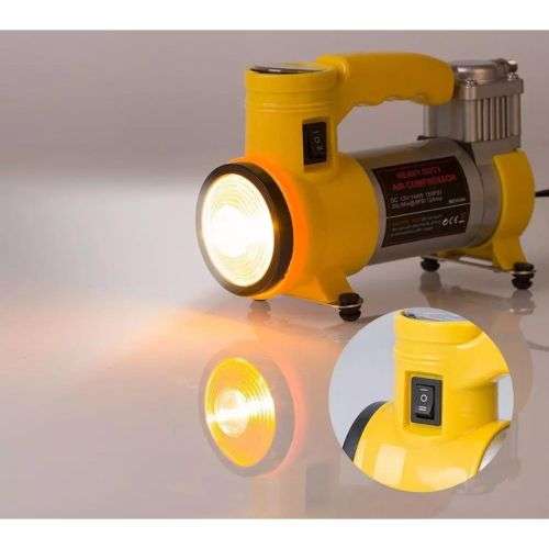 heavy duty Car Compressor for Large Vehicles, Cyclone, 12 V, 35 L / Min, 150 PSI,Yellow one cylinder