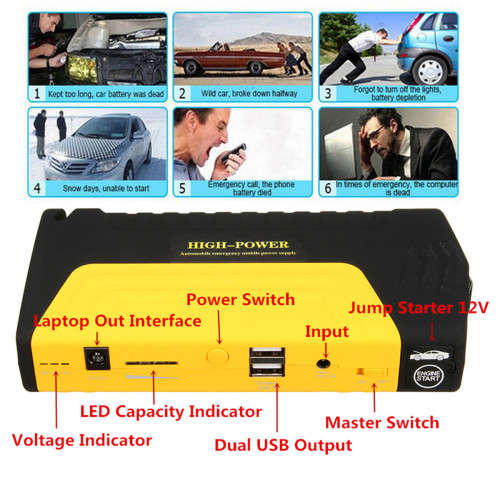 Multi-Function Car Rechargeable Battery Jump Starter Power Bank