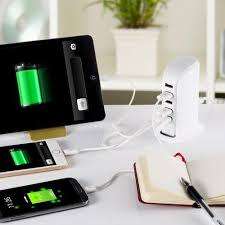 5 port Universal USB charger - White