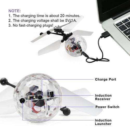 Flying Ball RC Infrared Induction Helicopter Ball  Shining Colorful LED