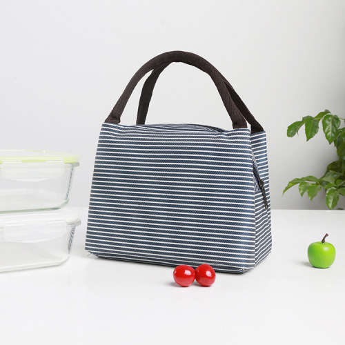 Striped Lunch Bag,Goodidus Oxford Cloth Lovely Lunch Bag Bento Lunch Box Package