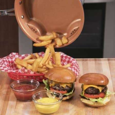 AIR FRY PAN SCRATCH RESISTANT NON-STICK CERAMIC COOKWARE