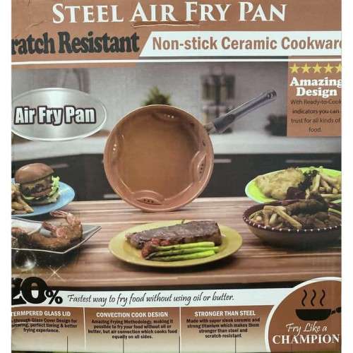 AIR FRY PAN SCRATCH RESISTANT NON-STICK CERAMIC COOKWARE