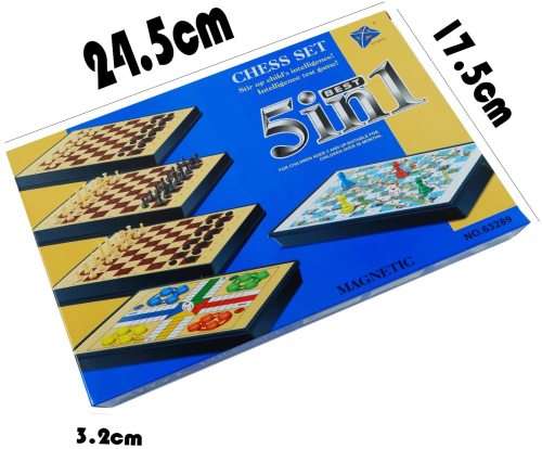 Magnetic 5 in 1 Games Chess Set