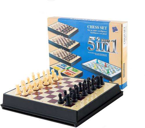 Magnetic 5 in 1 Games Chess Set