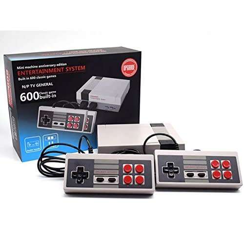 Game Console with 2 Controllers and 600 Built-in Games, lots Fun for the Whole Family