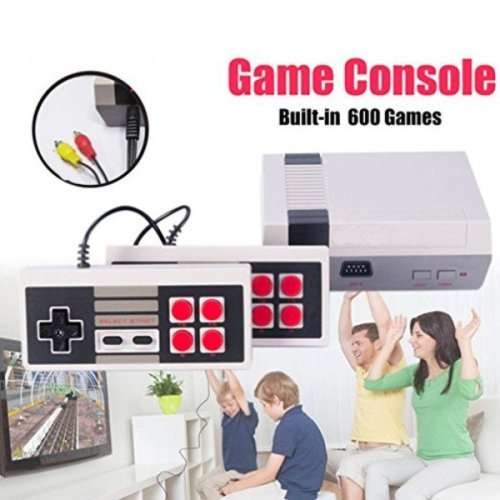 Game Console with 2 Controllers and 600 Built-in Games, lots Fun for the Whole Family