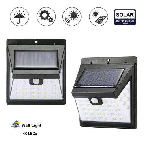 40 led solar motion sensor wall lights