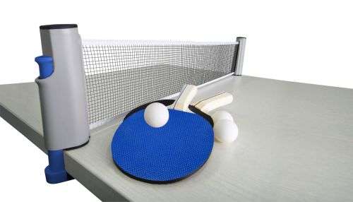 Emerson Portable Ping Pong Table Tennis Set w/ Retractable and Extendable Net