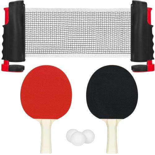 Emerson Portable Ping Pong Table Tennis Set w/ Retractable and Extendable Net