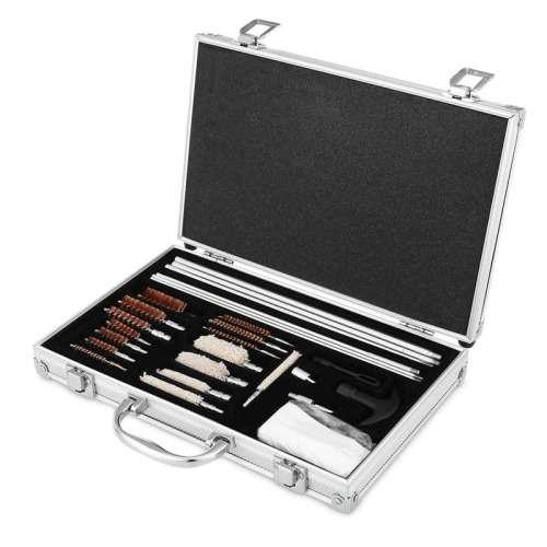 28pcs Universal Hand Gun, Rifle and Shot Gun Cleaning Kit with Carrying Case