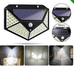 114 LED Outdoor Solar Power PIR all Door Stop Block Systerm Security Portable Burglar Sensors Alarm