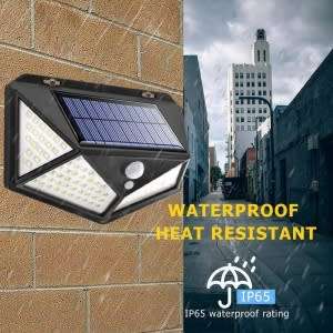 114 LED Outdoor Solar Power PIR all Door Stop Block Systerm Security Portable Burglar Sensors Alarm