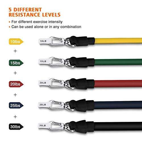 5 in 1 Combo - Power Resistance Bands Set - Home Gym Extreme