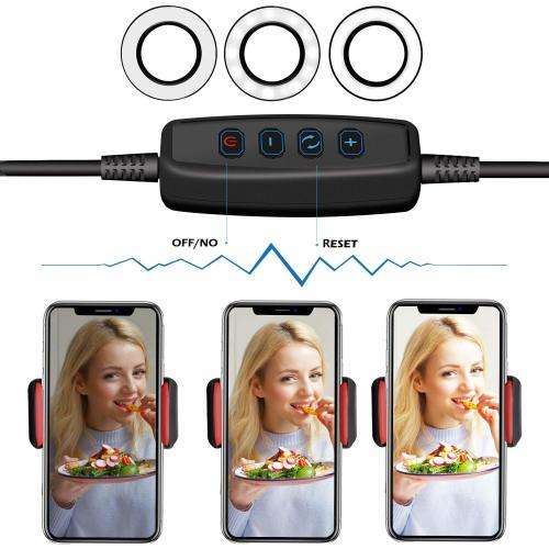 Selfie Ring Light with Cell Phone Holder Stand for Live