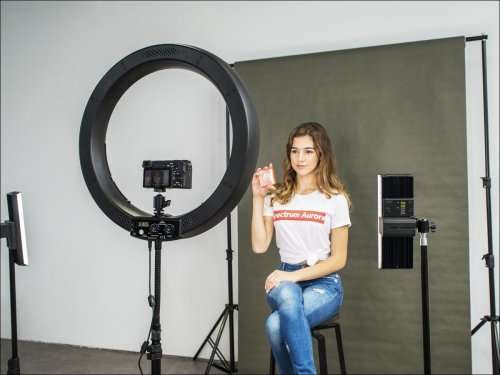 18inch LED photography ring lights 416LEDs 65w dimmable studio ring whith usb