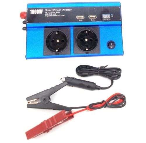 1000W CAR POWER INVERTER - 12V DC TO 220V AC