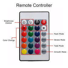 3528 RGB LED Strip Light With Power Adapter 300 LEDs/5m DC12V High Lumen Ribbon Lamp24 Key IR Remote