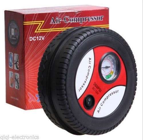 multi-fuction 12V Portable Air Compressor and Tire Inflator 260PSI Auto Electric Car Pump