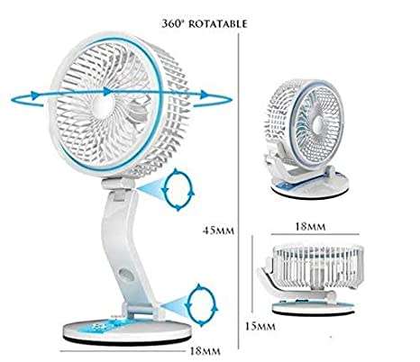 Rechargeable Multifunction Folding fan with LED light