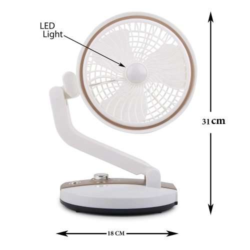 Rechargeable Multifunction Folding fan with LED light