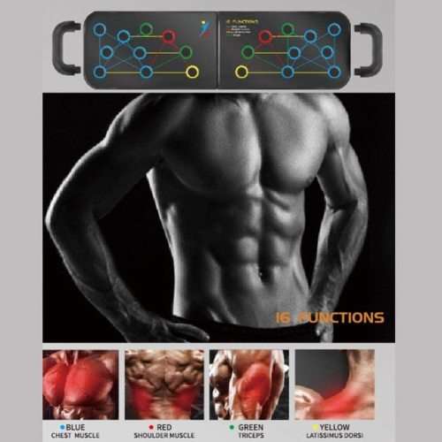 16 In1 PushUp Rack Board Fitness Pushup Stands Arm Abdominal Muscle Training Gym Exercise 20 holes