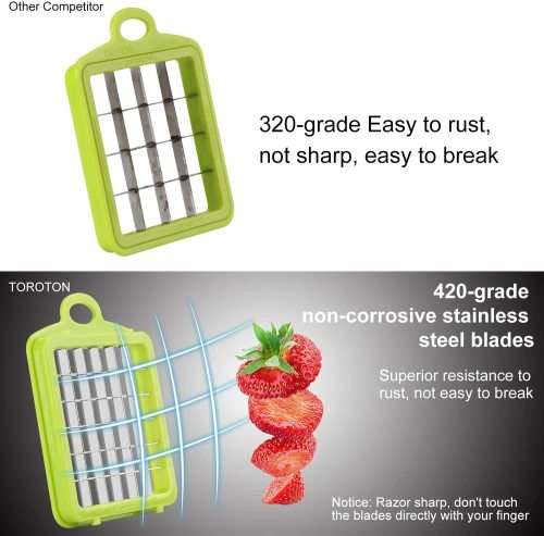 Vegetable Chopper Slicer Dicer, 14 in 1 Veggie Food Cutter Onion Chopper, Manual Mandoline for Garli