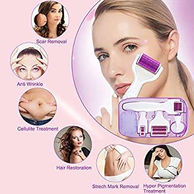 6 in 1 Derma Roller Skin Regeneration Needling Whitening Anti Aging Wrinkles Acne Scars Tighten