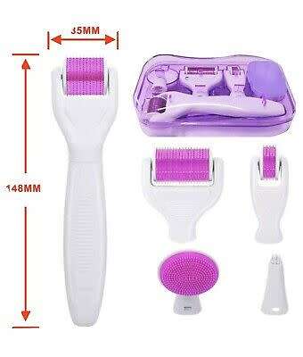 6 in 1 Derma Roller Skin Regeneration Needling Whitening Anti Aging Wrinkles Acne Scars Tighten