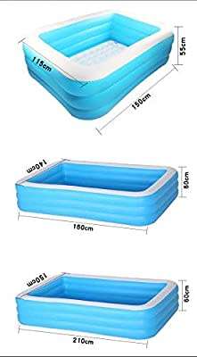 Inflatable Pool for Adults, Kids, Family Kiddie Swimming Pool - Blow Up Rectangular  lots of fun
